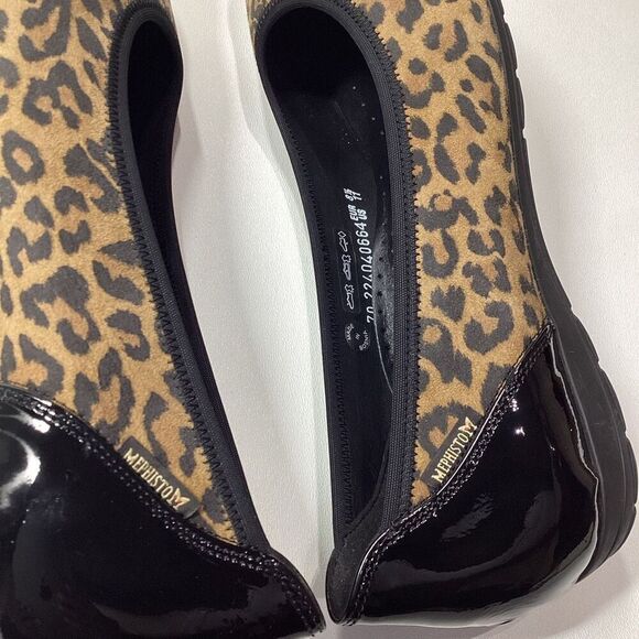 Mephisto Emilie Animal Print Ballet Flats Dark Brown Leather Comfort Size 11 - Picture 14 of 16